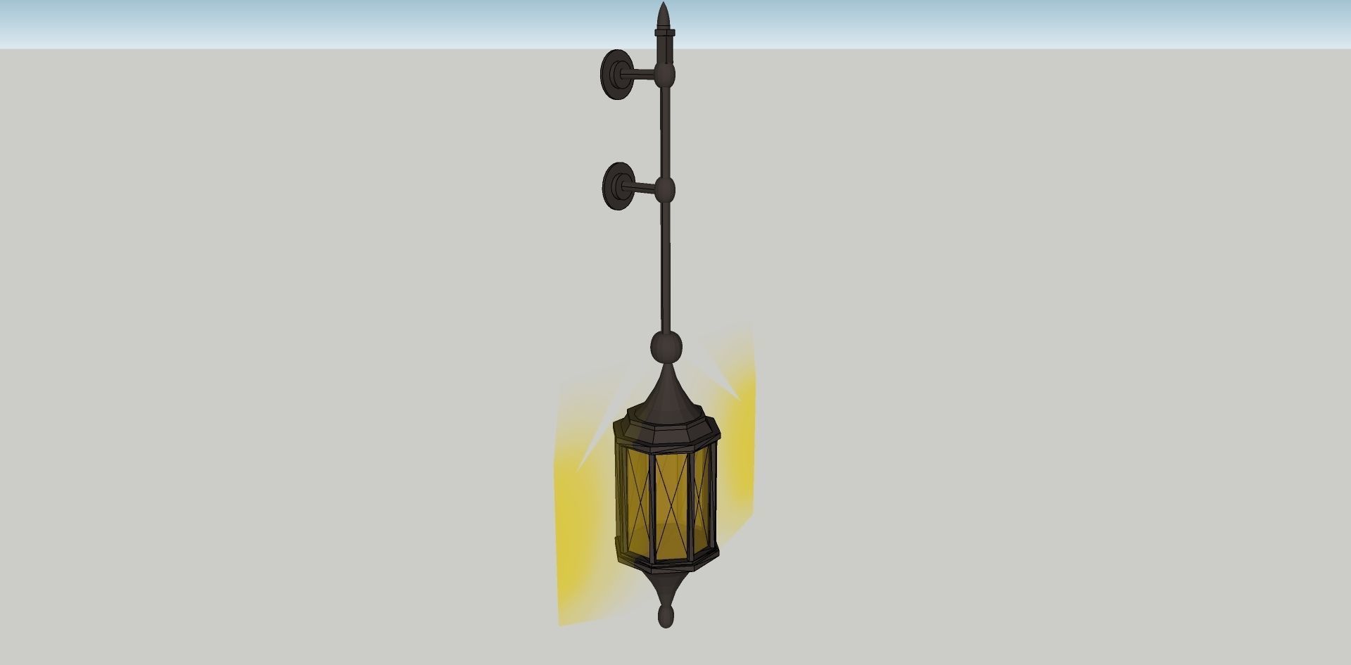 hanging outdoor wall light 3D model_3
