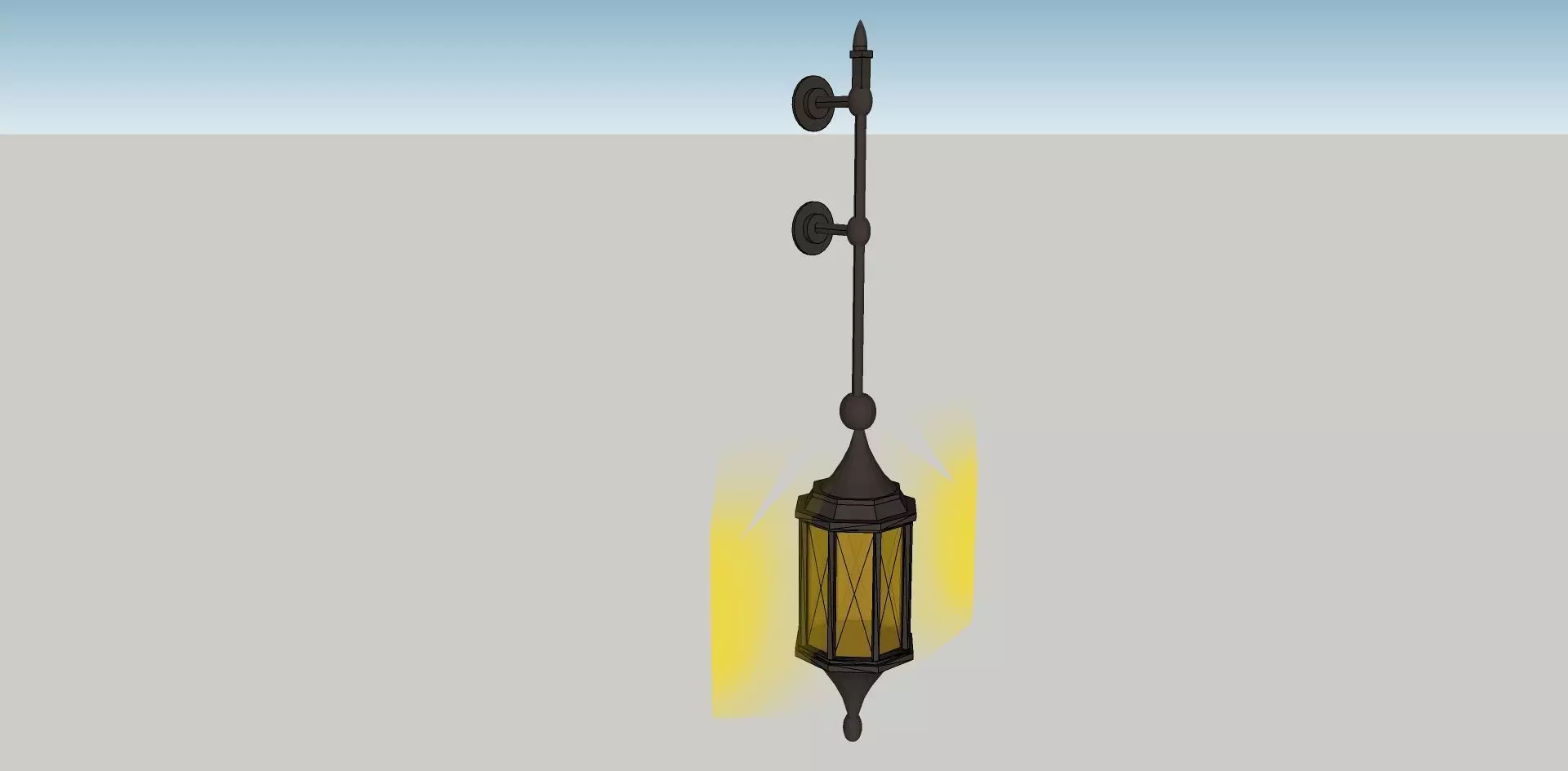 hanging outdoor wall light 3D model_0