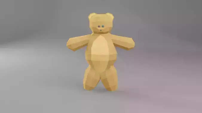 Lowpoly 3D Teddy Bear Model