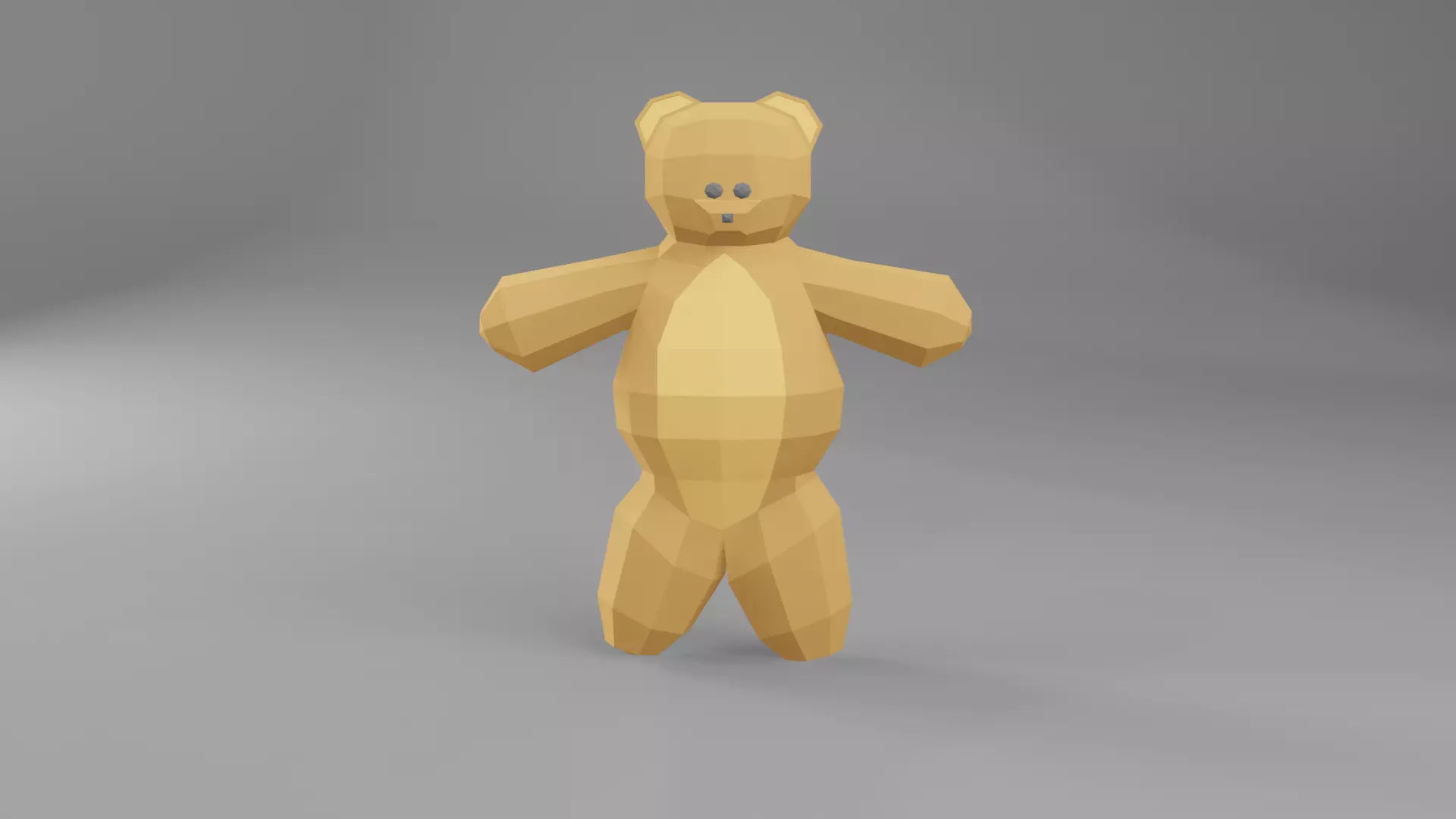 Lowpoly 3D Teddy Bear Model Free 3D model