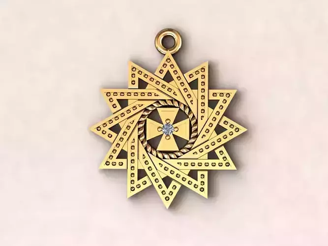 Star cross pendant 2
