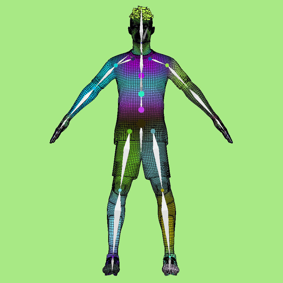 T-Pose Rigged Granit Xhaka Leverkusen 3D model_8