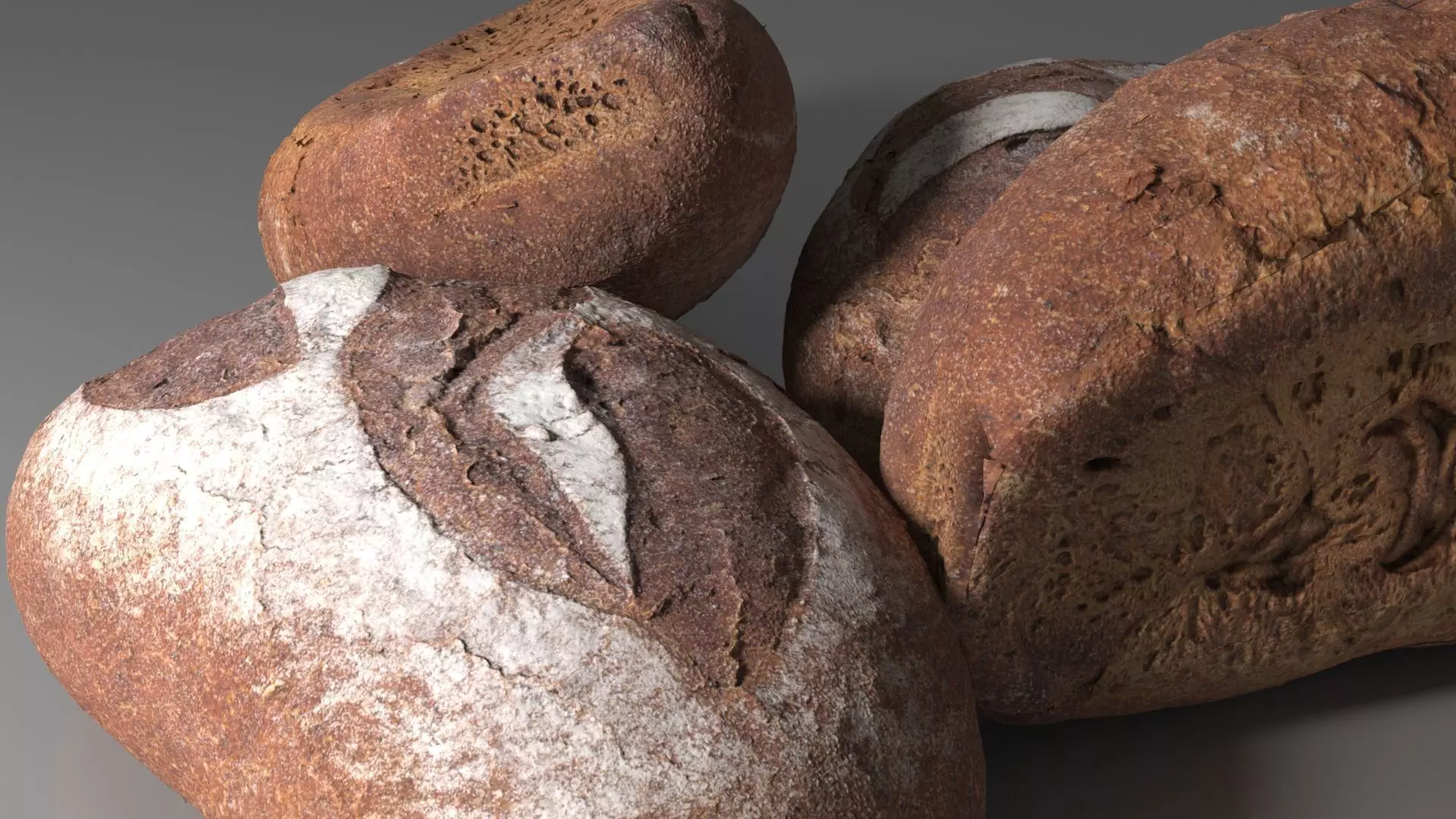 Bread Loaf Low-poly 3D model_0
