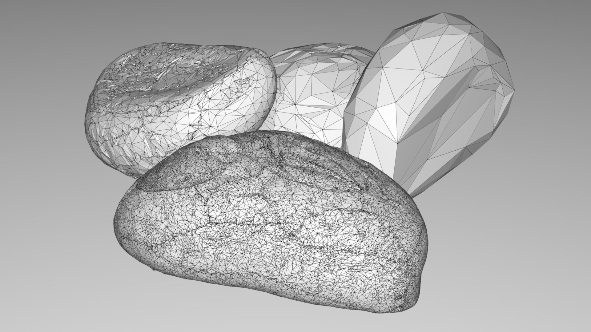 Bread Loaf Low-poly 3D model_1