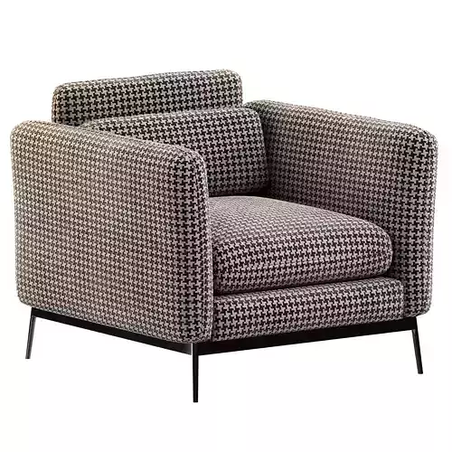 EDWARD Fabric armchair with armrests