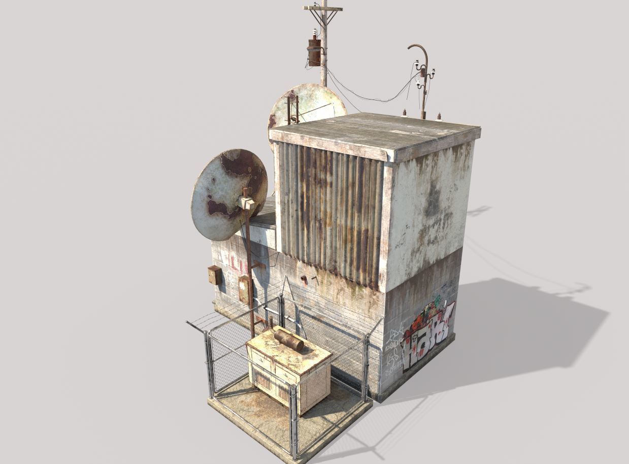 Old Radio Telescope Station 3D model_11