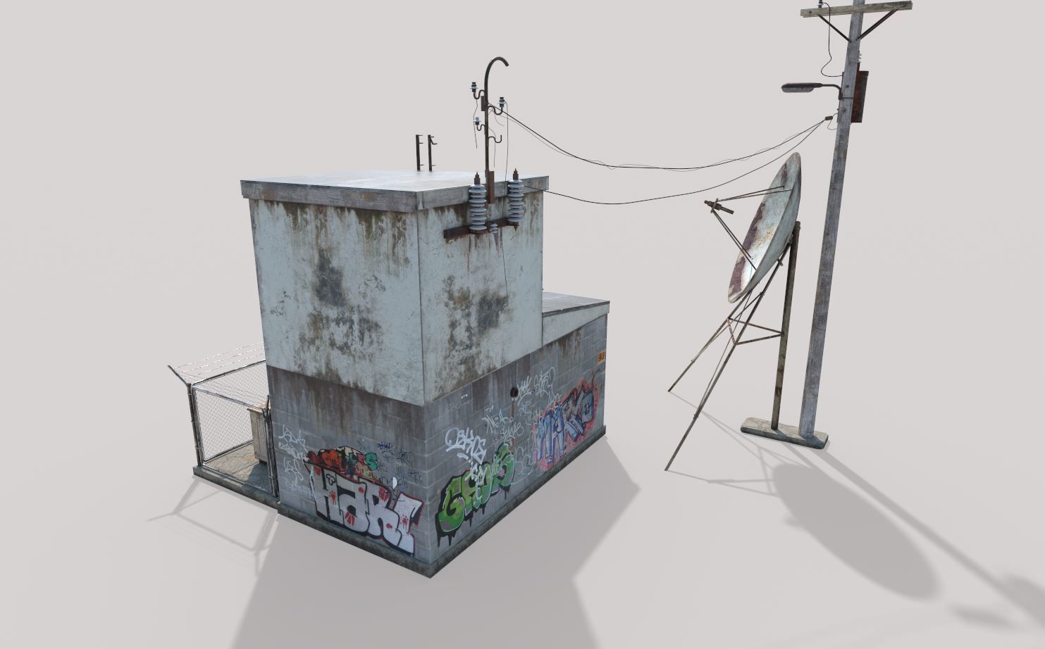 Old Radio Telescope Station 3D model_6