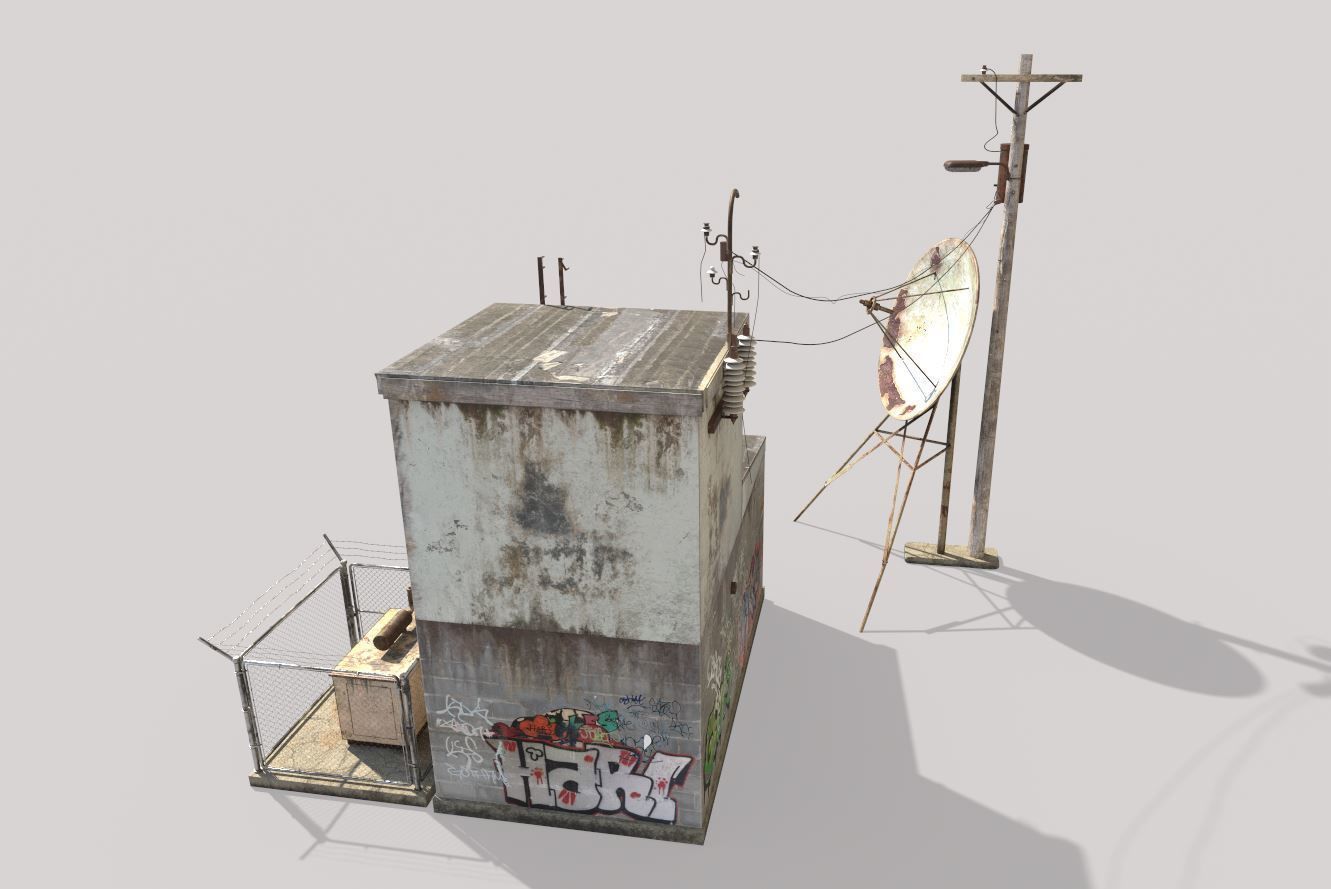 Old Radio Telescope Station 3D model_10