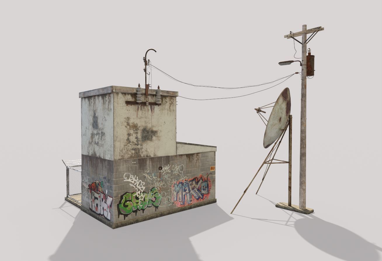 Old Radio Telescope Station 3D model_9