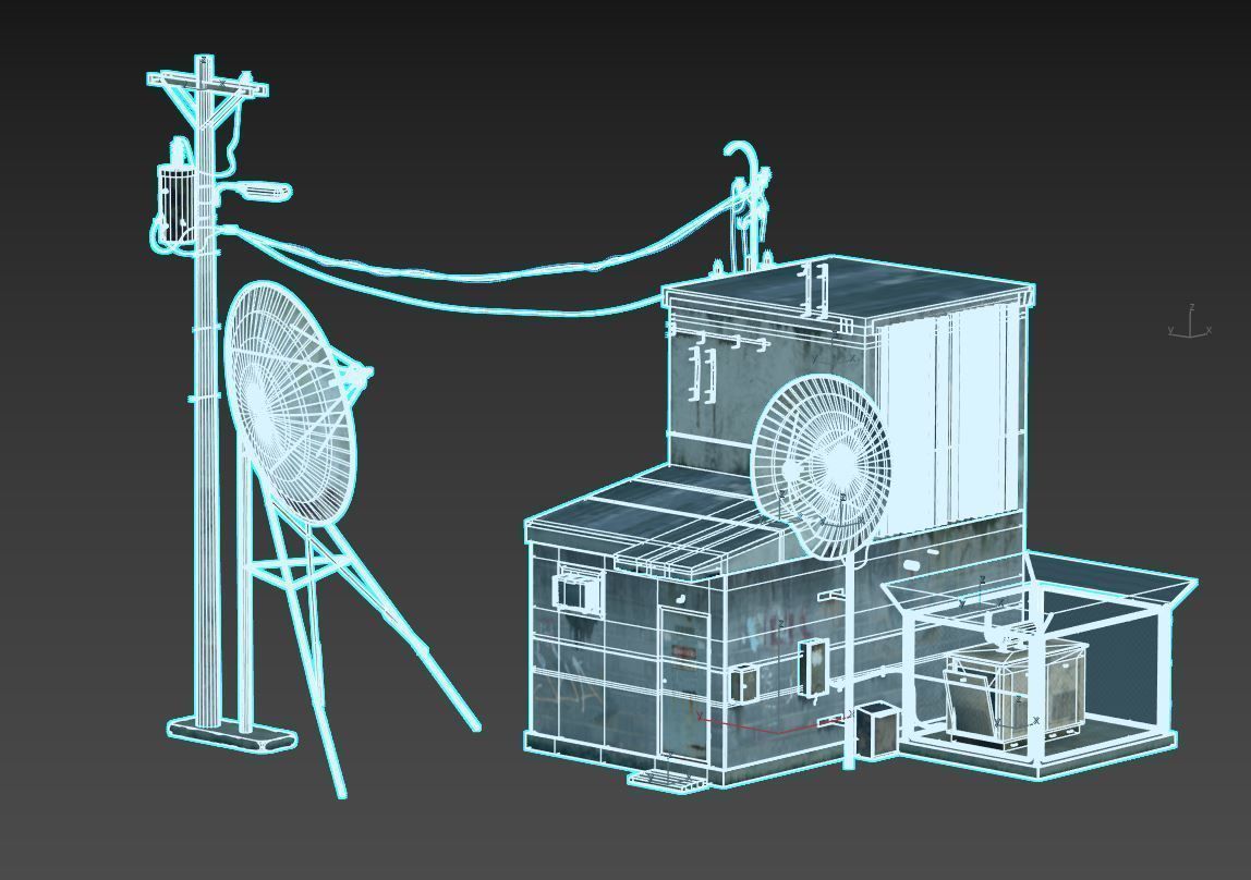 Old Radio Telescope Station 3D model_13