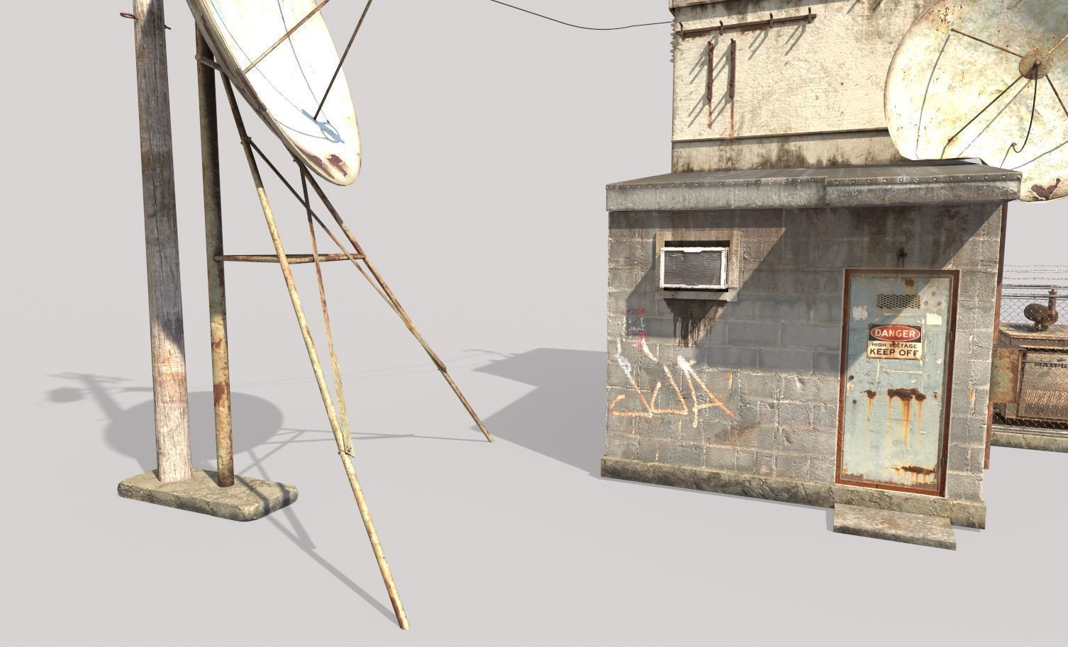 Old Radio Telescope Station 3D model_2