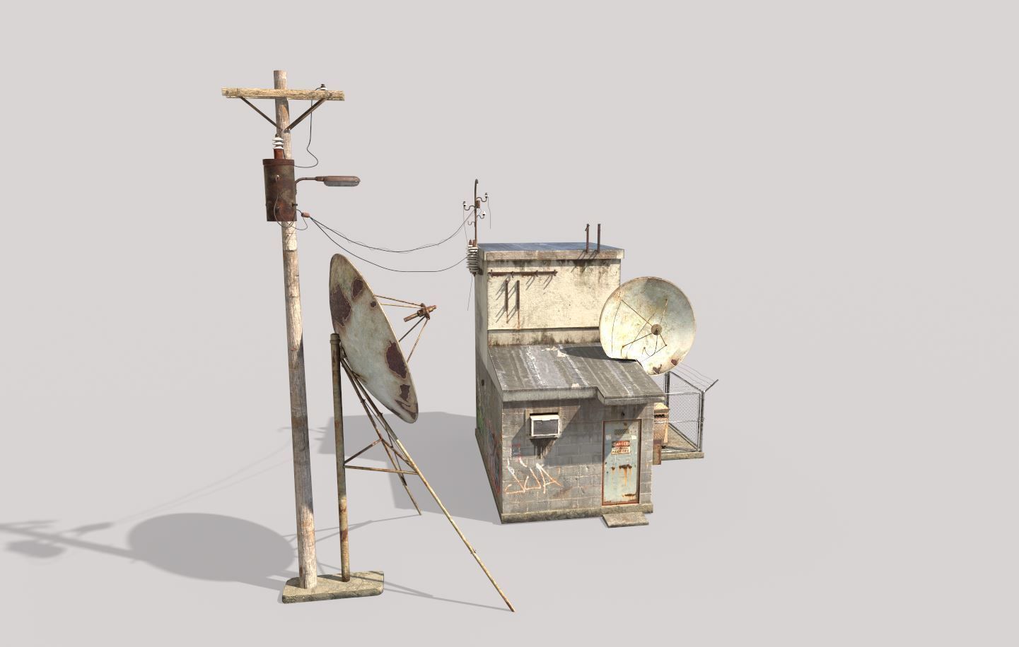 Old Radio Telescope Station 3D model_7