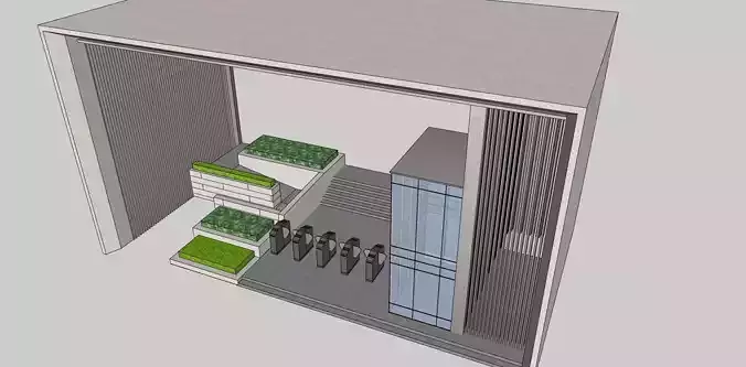 traditional modern pedestrian entrance main gate