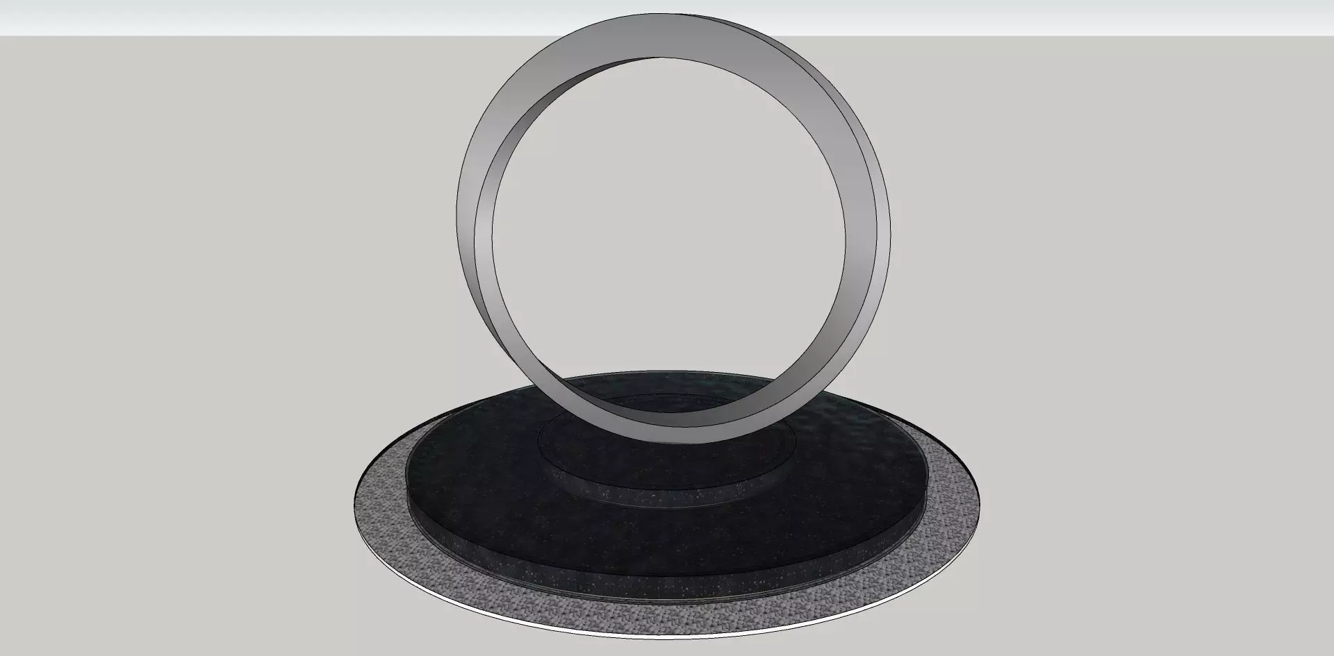 oval monument 3d sketchup model 3D model_0