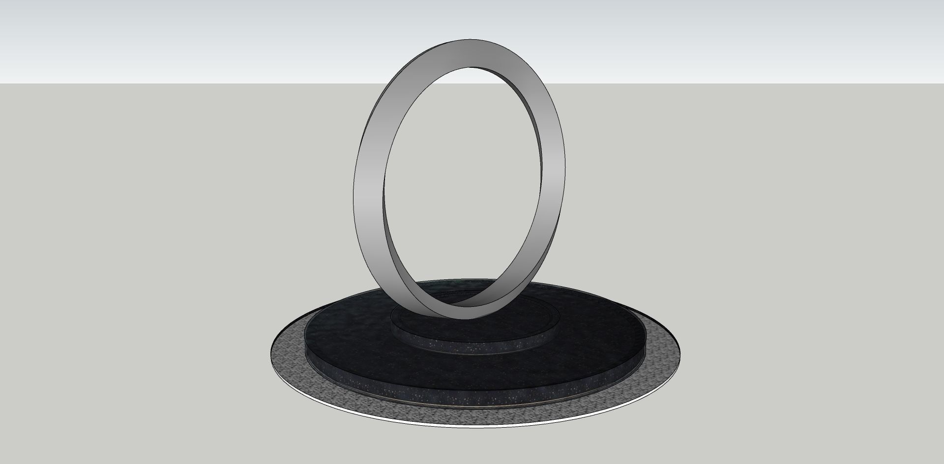 oval monument 3d sketchup model 3D model_1