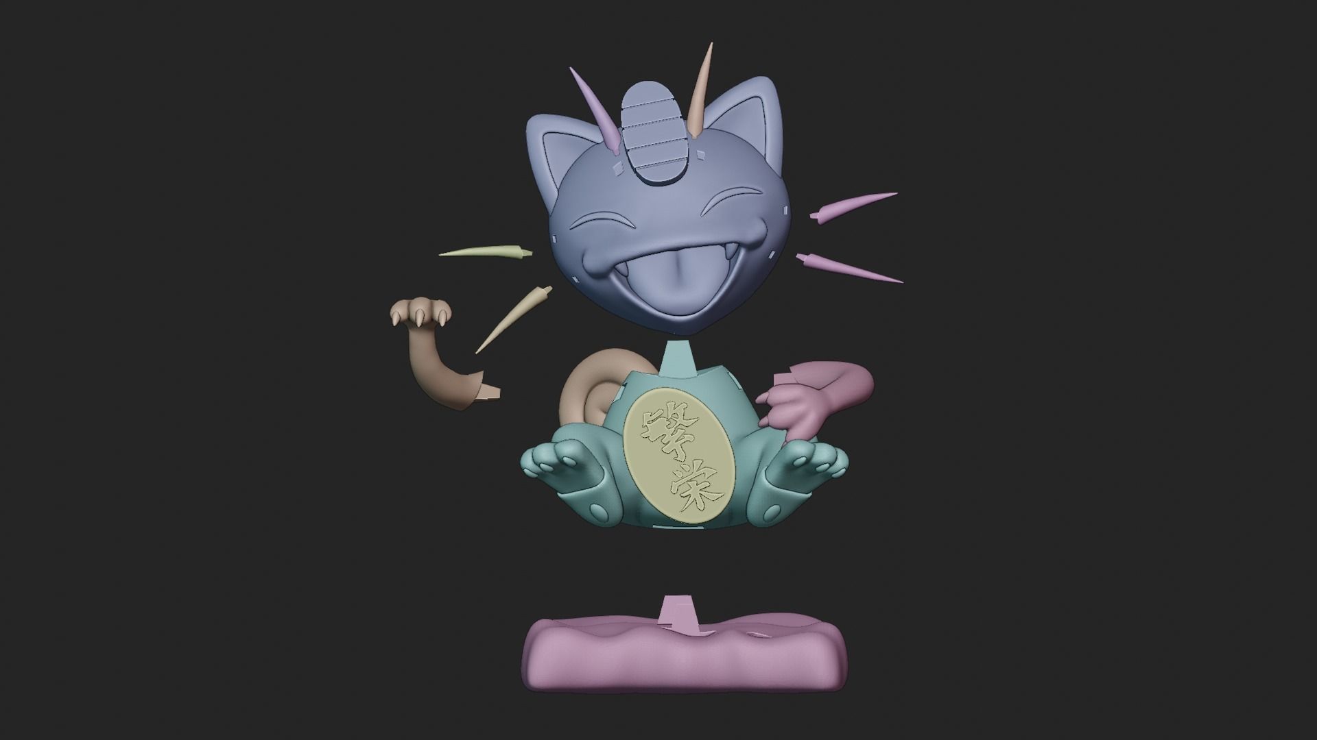 LUCK MEOWTH POKEMON 3D print model_2