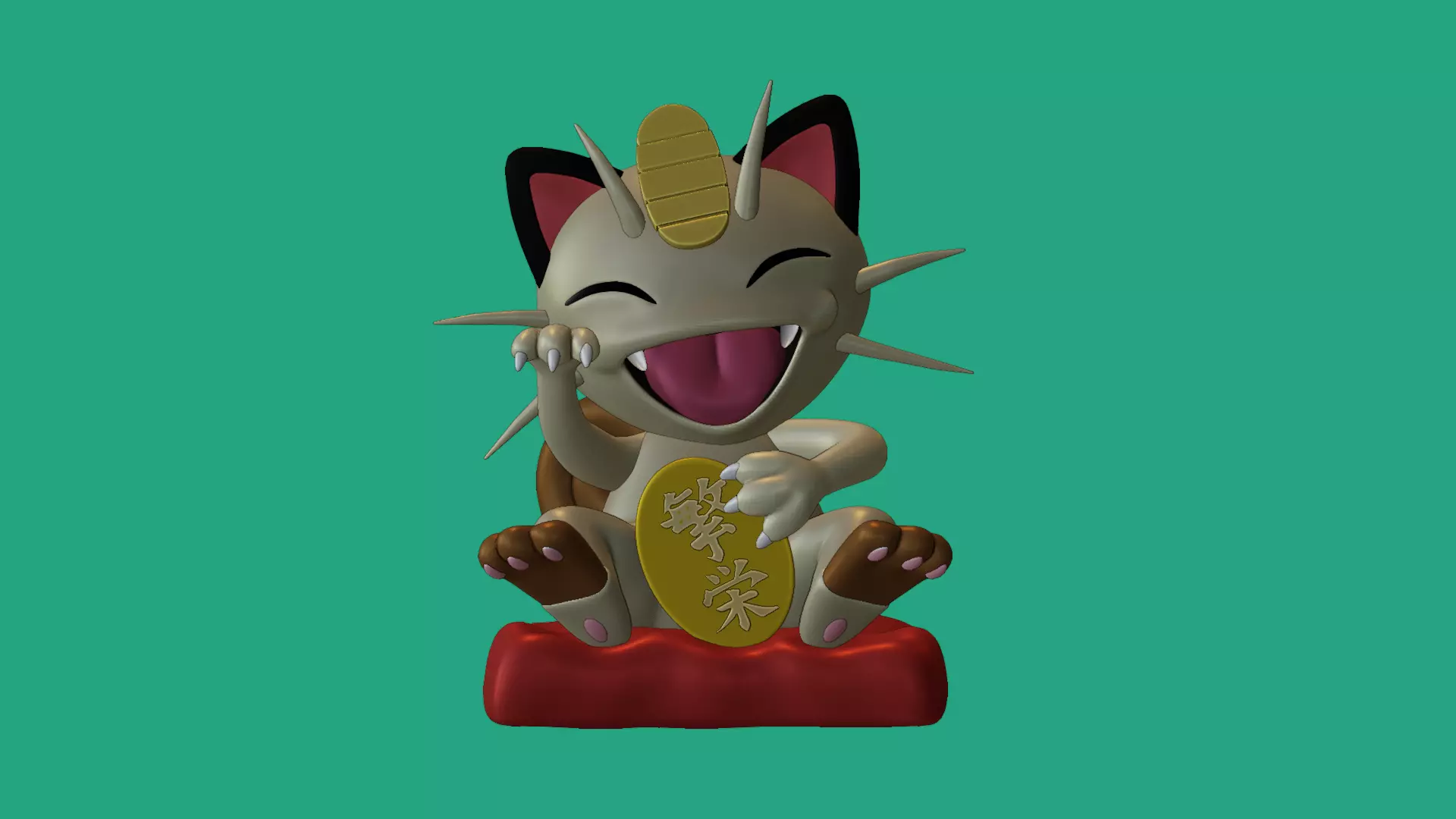 LUCK MEOWTH POKEMON 3D print model_0