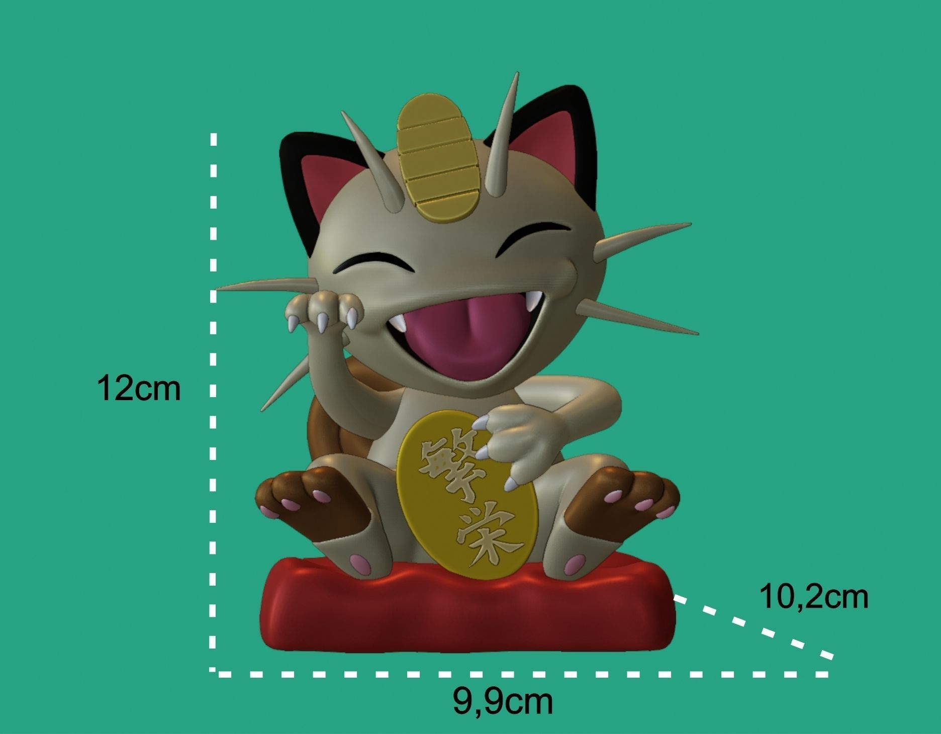 LUCK MEOWTH POKEMON 3D print model_1