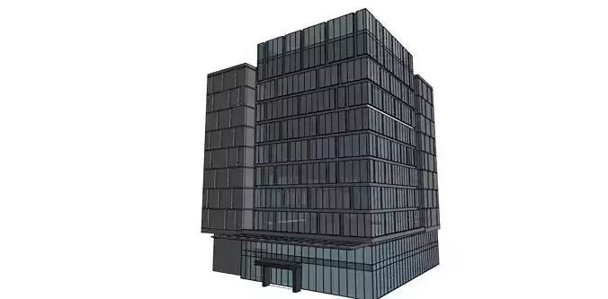 office building glass facade sketchup model 3D model