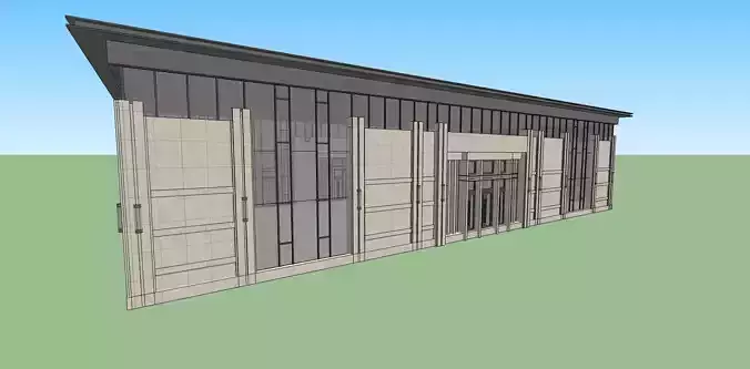 office entertainment building 3d model