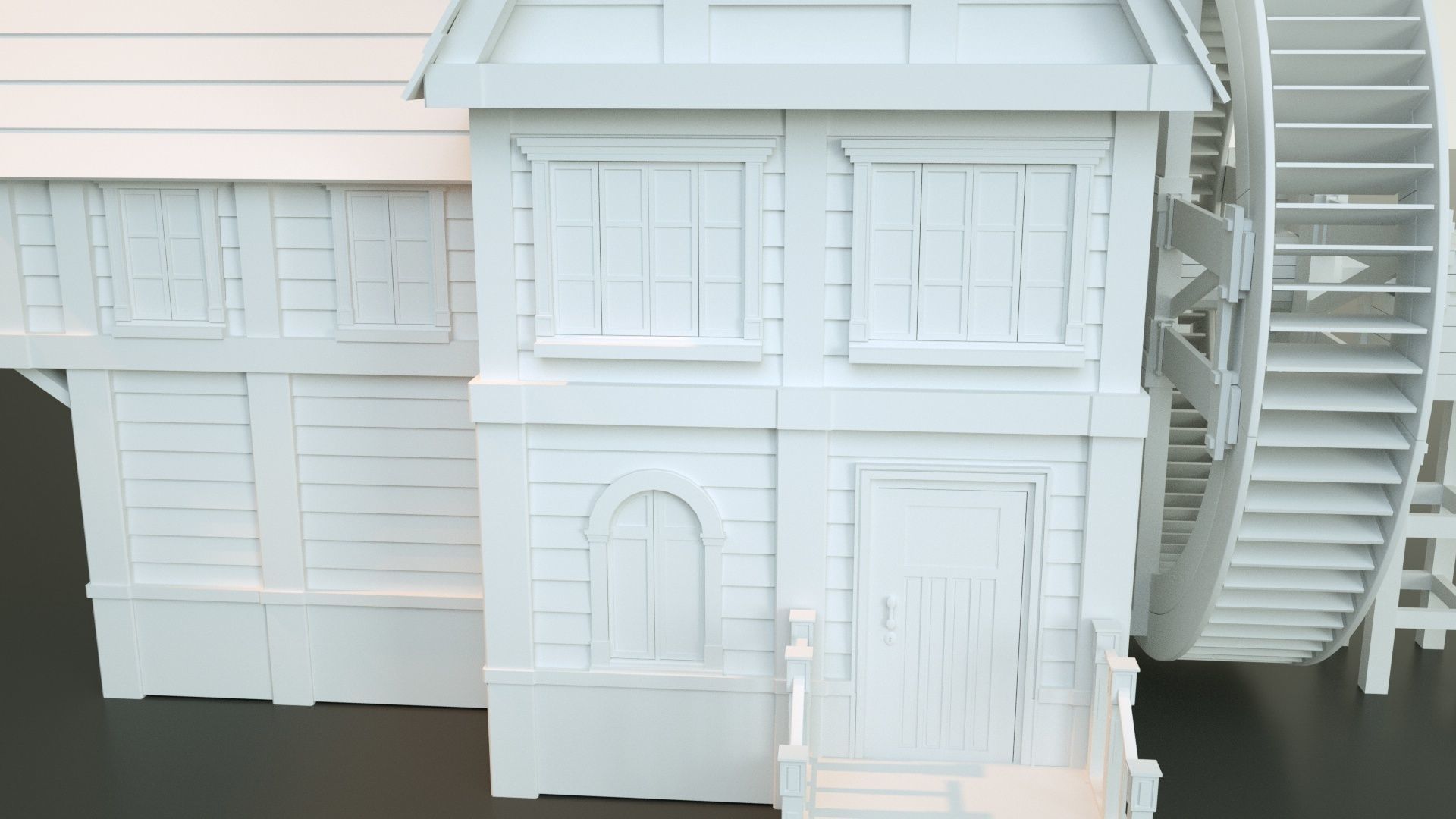 Watermill 3d model 3D model_5