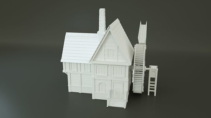 Watermill 3d model 3D model
