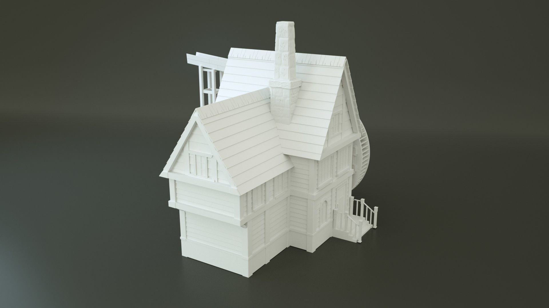 Watermill 3d model 3D model_2