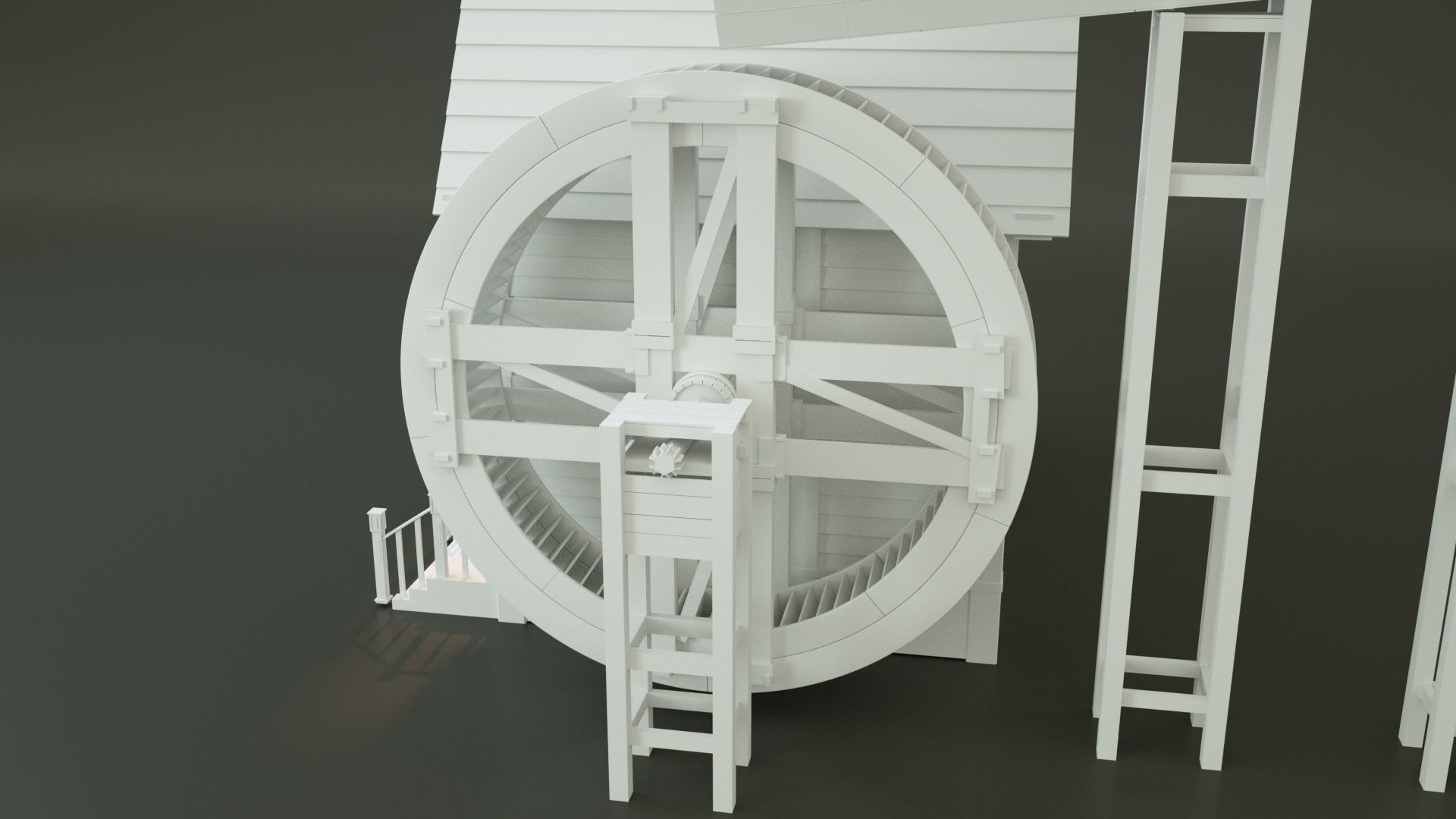 Watermill 3d model 3D model_4