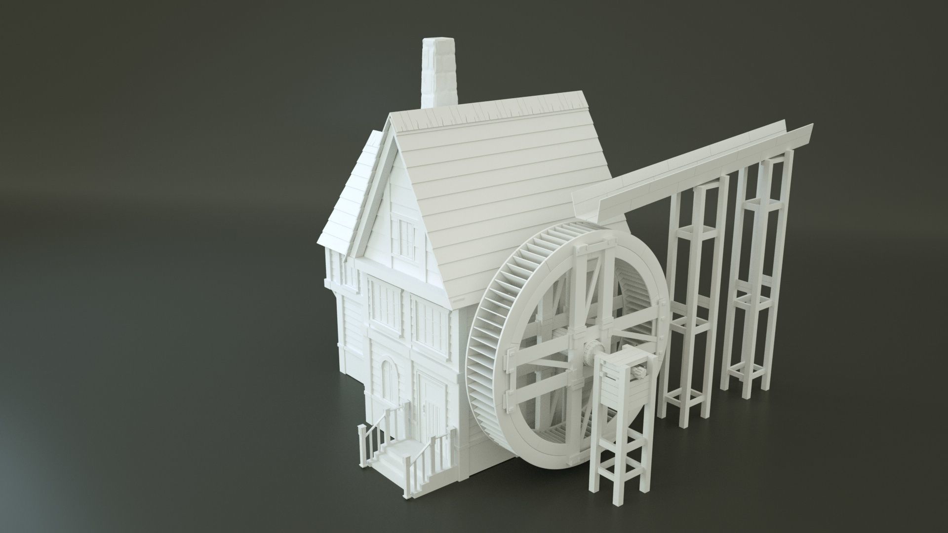 Watermill 3d model 3D model_1