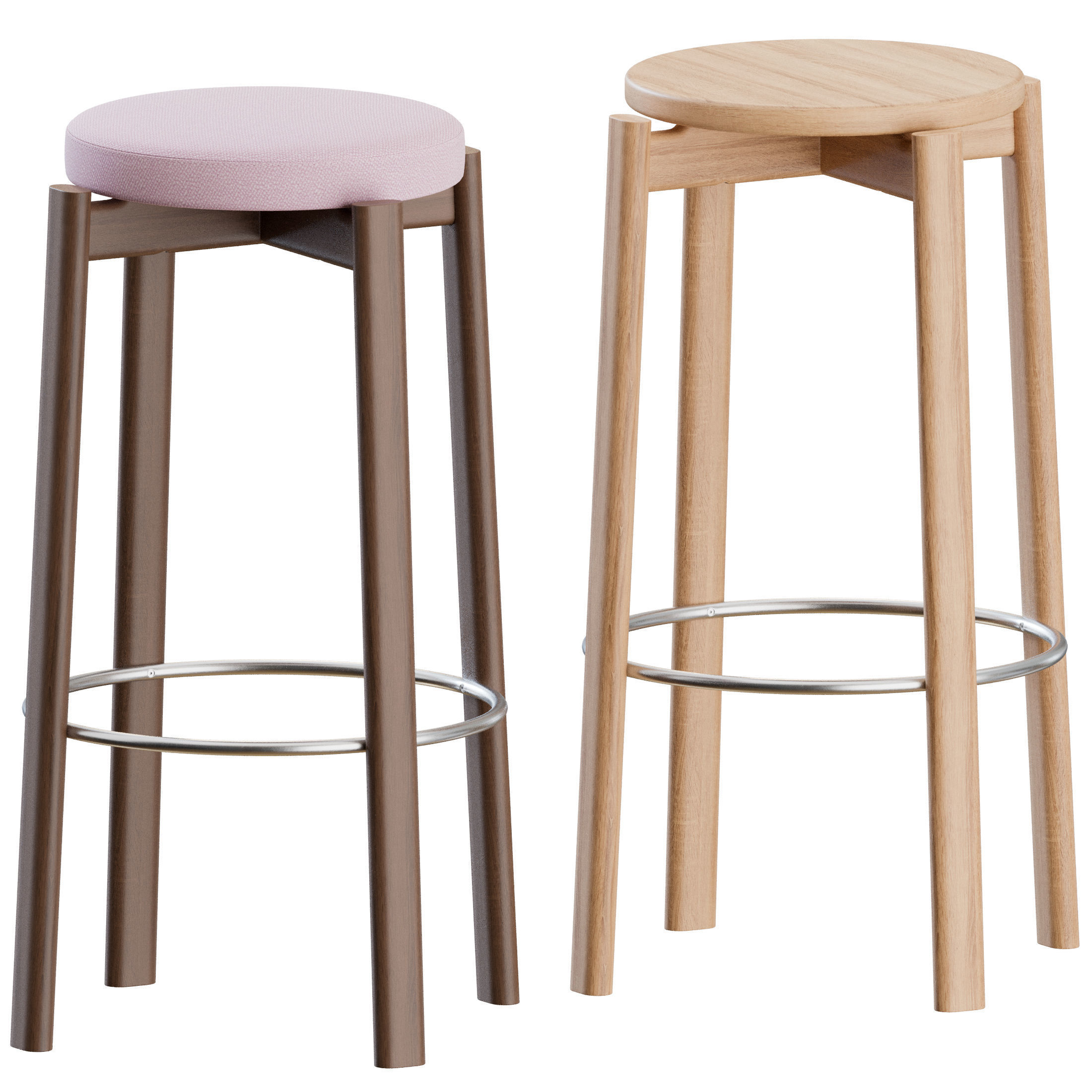 Passage Bar Stool by Audo Copenhagen 3D model_4