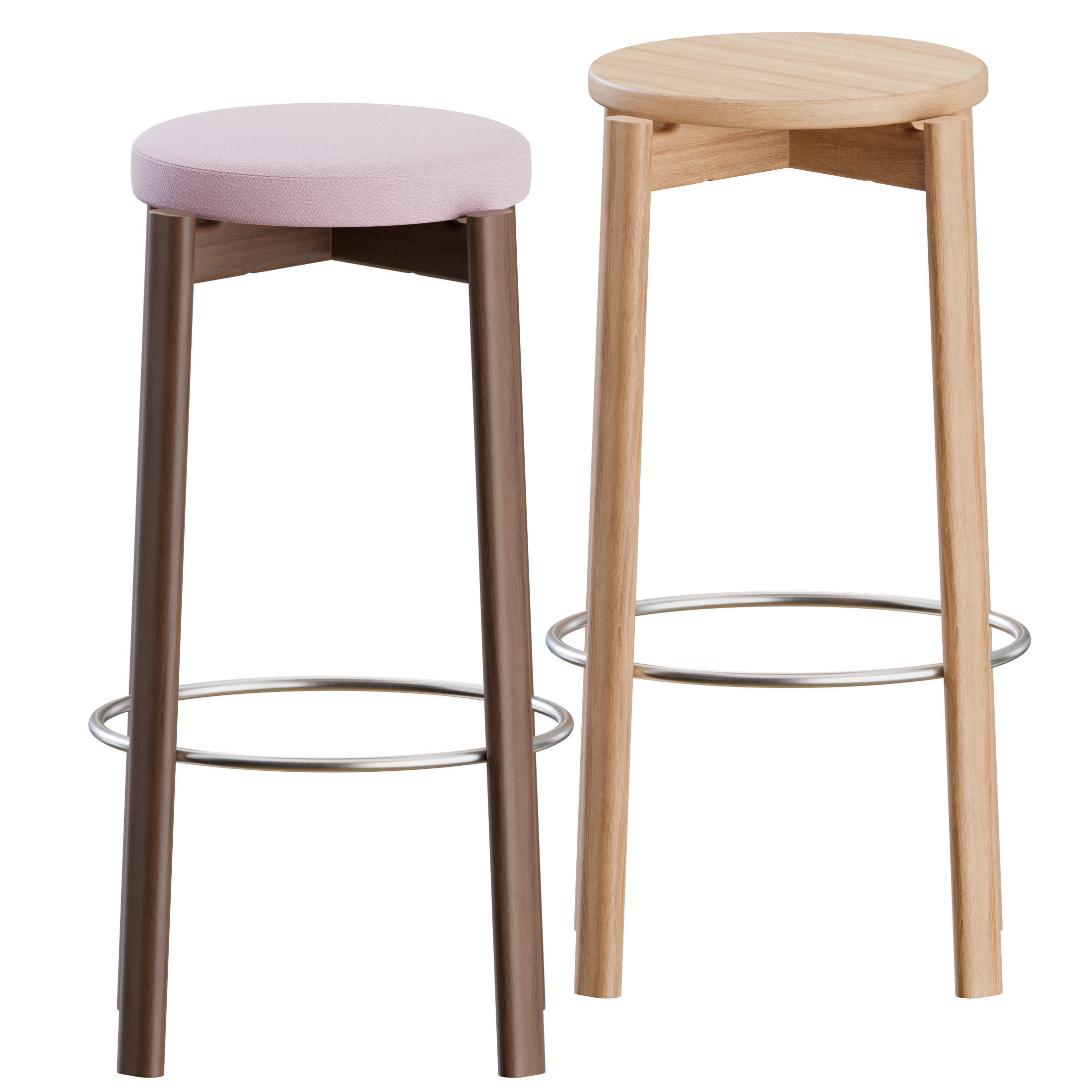 Passage Bar Stool by Audo Copenhagen 3D model_1