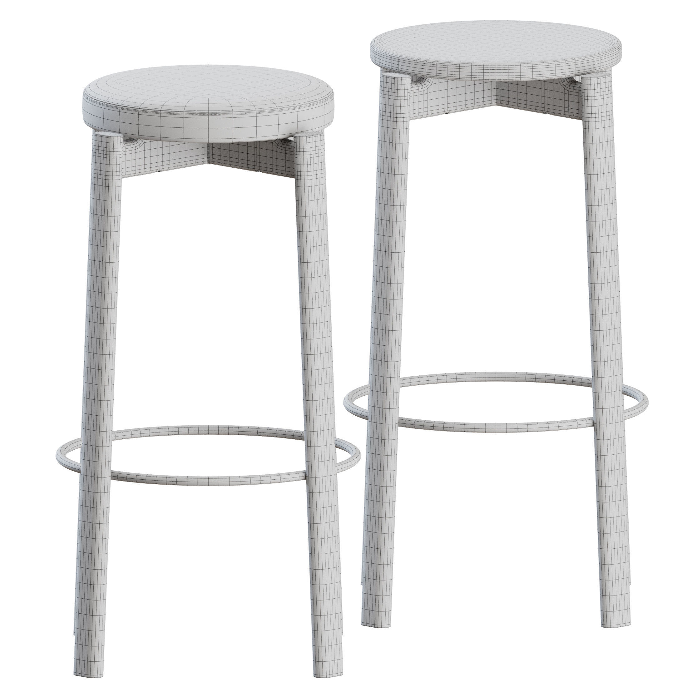 Passage Bar Stool by Audo Copenhagen 3D model_3