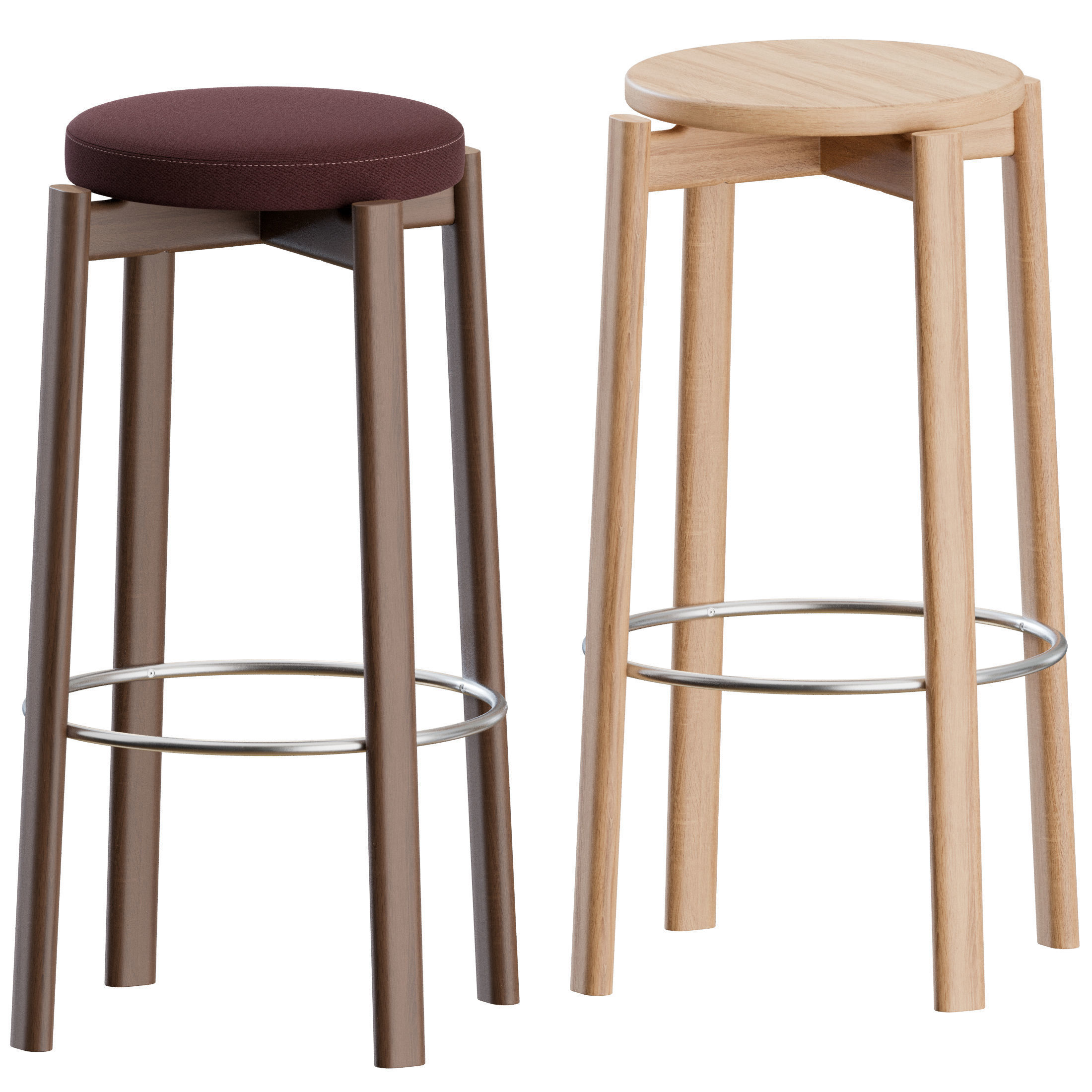 Passage Bar Stool by Audo Copenhagen 3D model_5