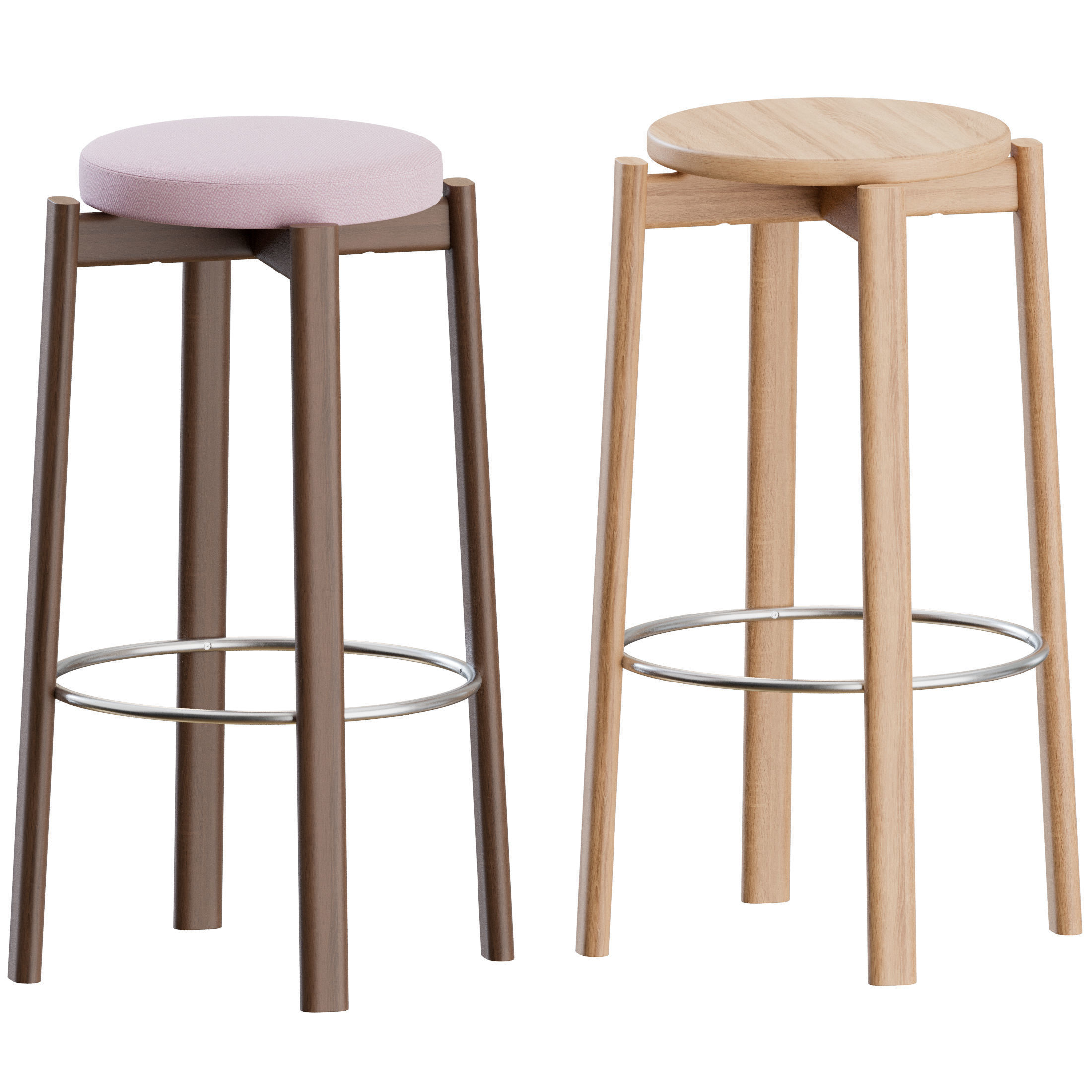 Passage Bar Stool by Audo Copenhagen 3D model_7
