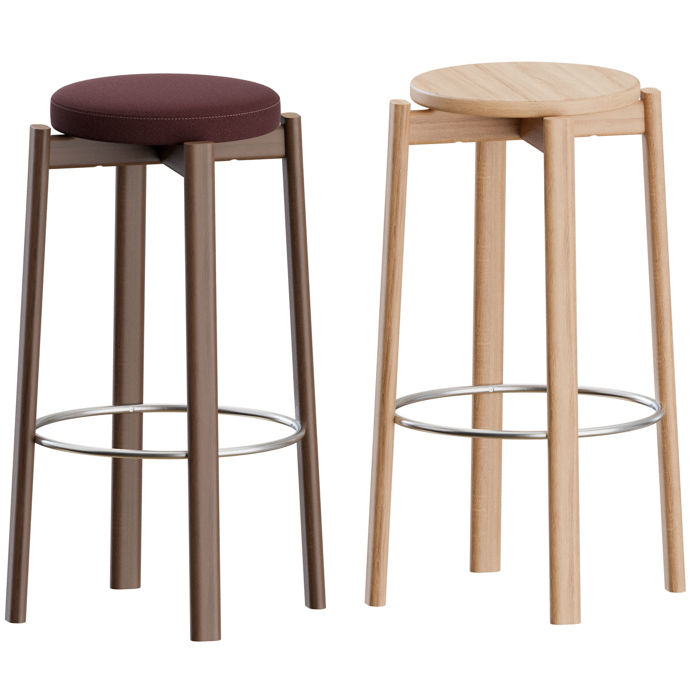Passage Bar Stool by Audo Copenhagen 3D model_6