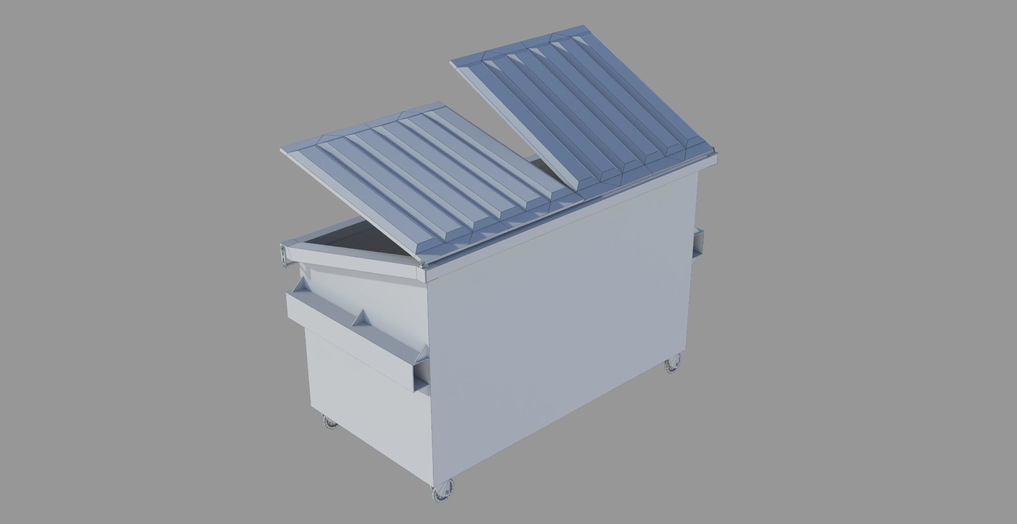 Dumpster 01 Low-poly 3D model_11