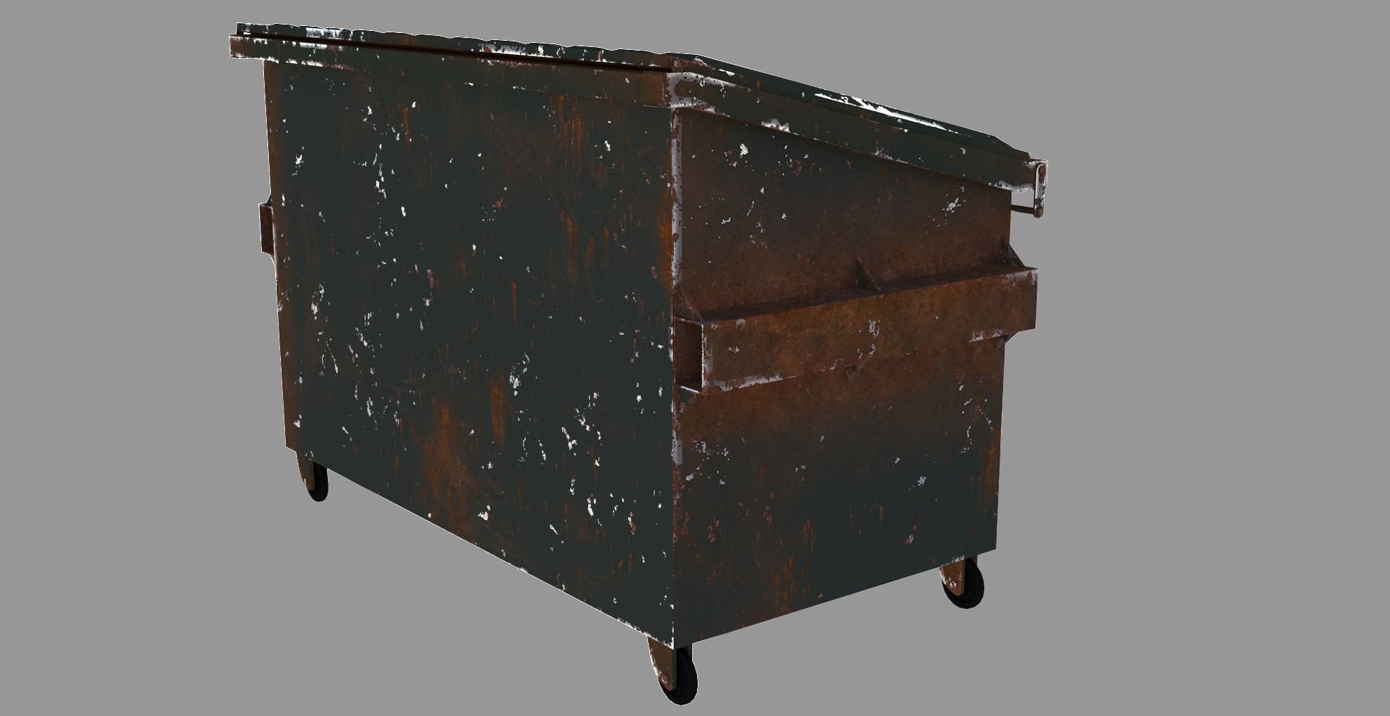 Dumpster 01 Low-poly 3D model_5