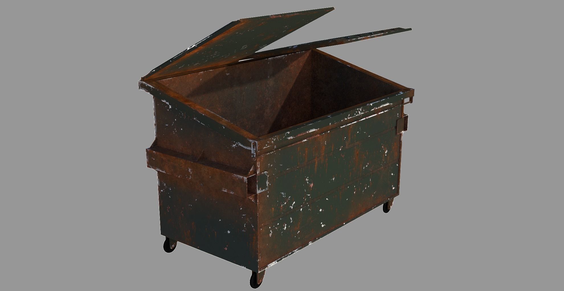 Dumpster 01 Low-poly 3D model_8