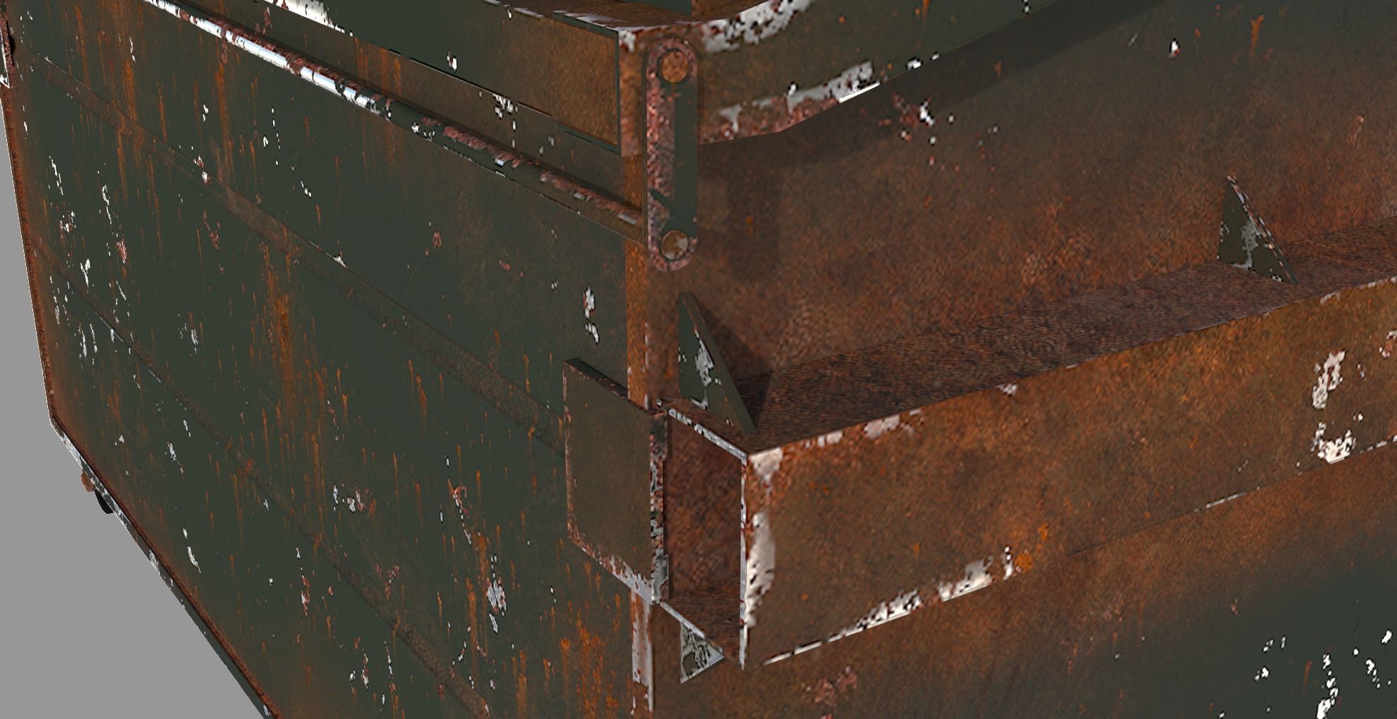 Dumpster 01 Low-poly 3D model_7