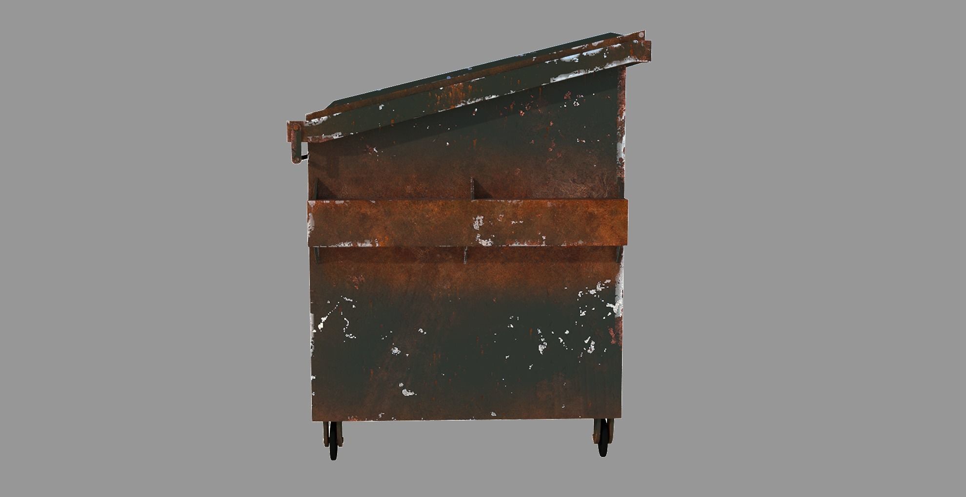 Dumpster 01 Low-poly 3D model_3