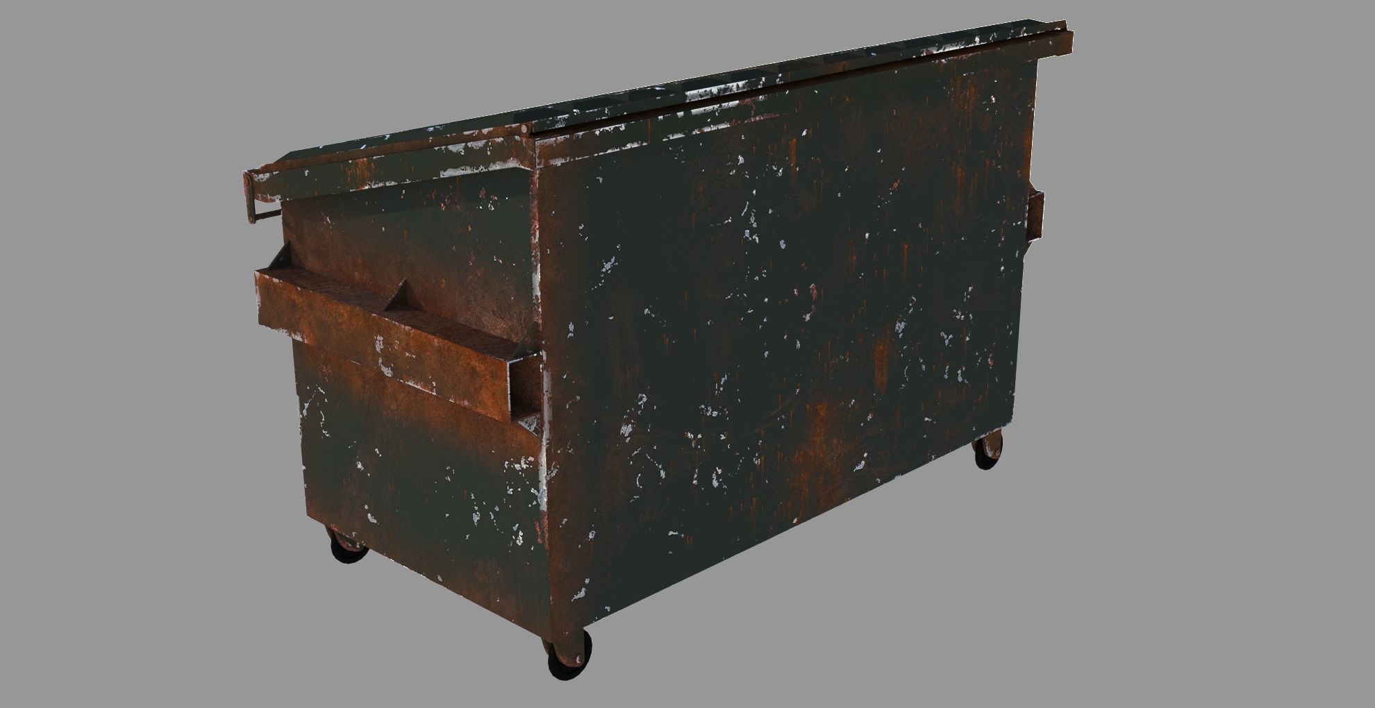 Dumpster 01 Low-poly 3D model_4