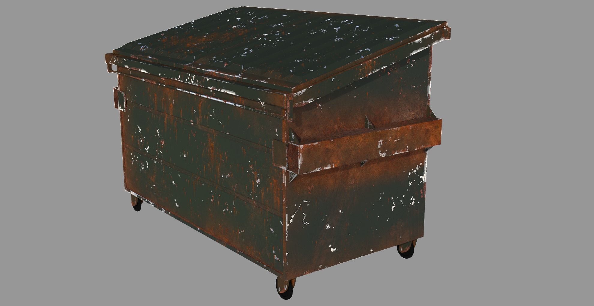 Dumpster 01 Low-poly 3D model_2