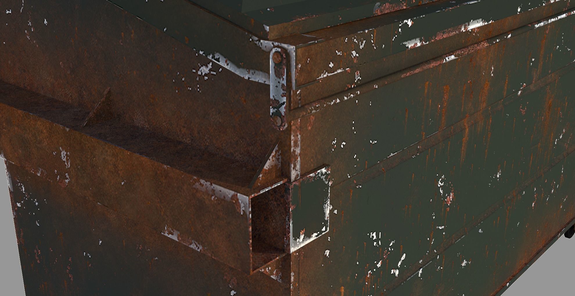 Dumpster 01 Low-poly 3D model_6