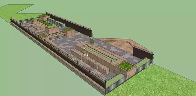 outdoor landscape sketchup model