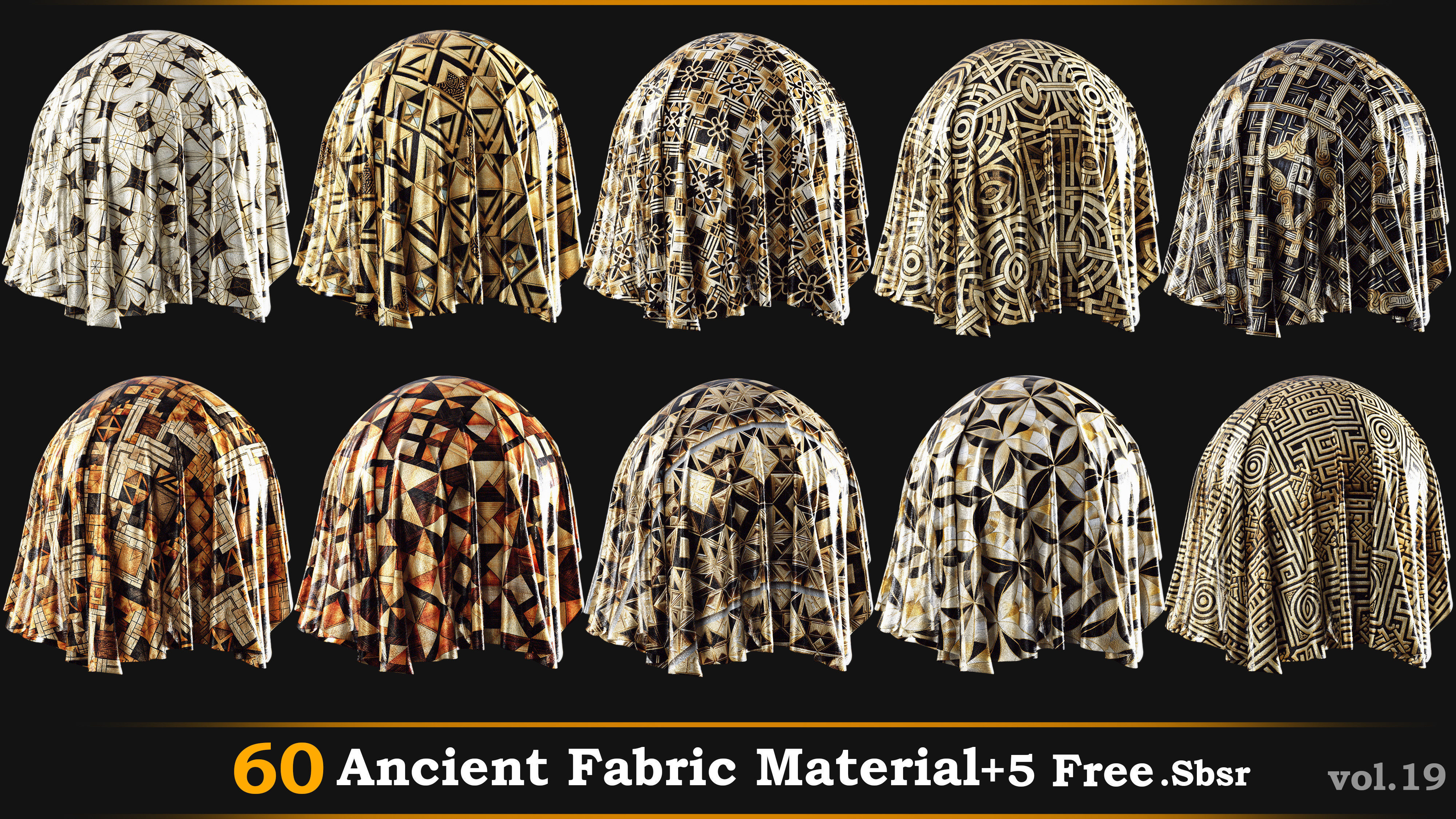 60 Ancient Fabric Material-Sbsar Vol-19 Texture_3