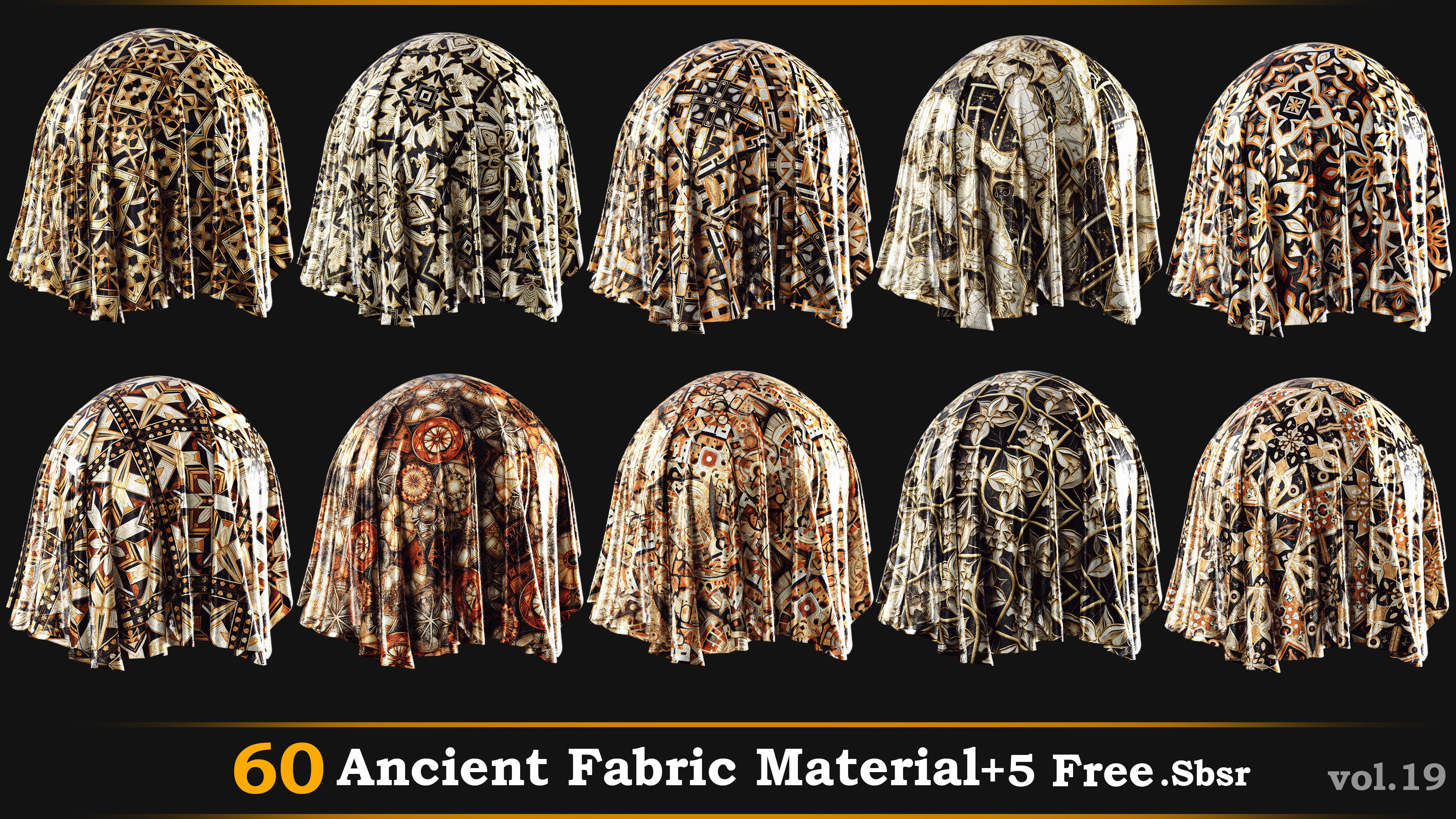60 Ancient Fabric Material-Sbsar Vol-19 Texture_6