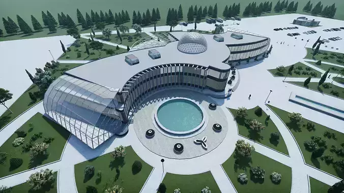 Museum 3d model and Lumion 3D model