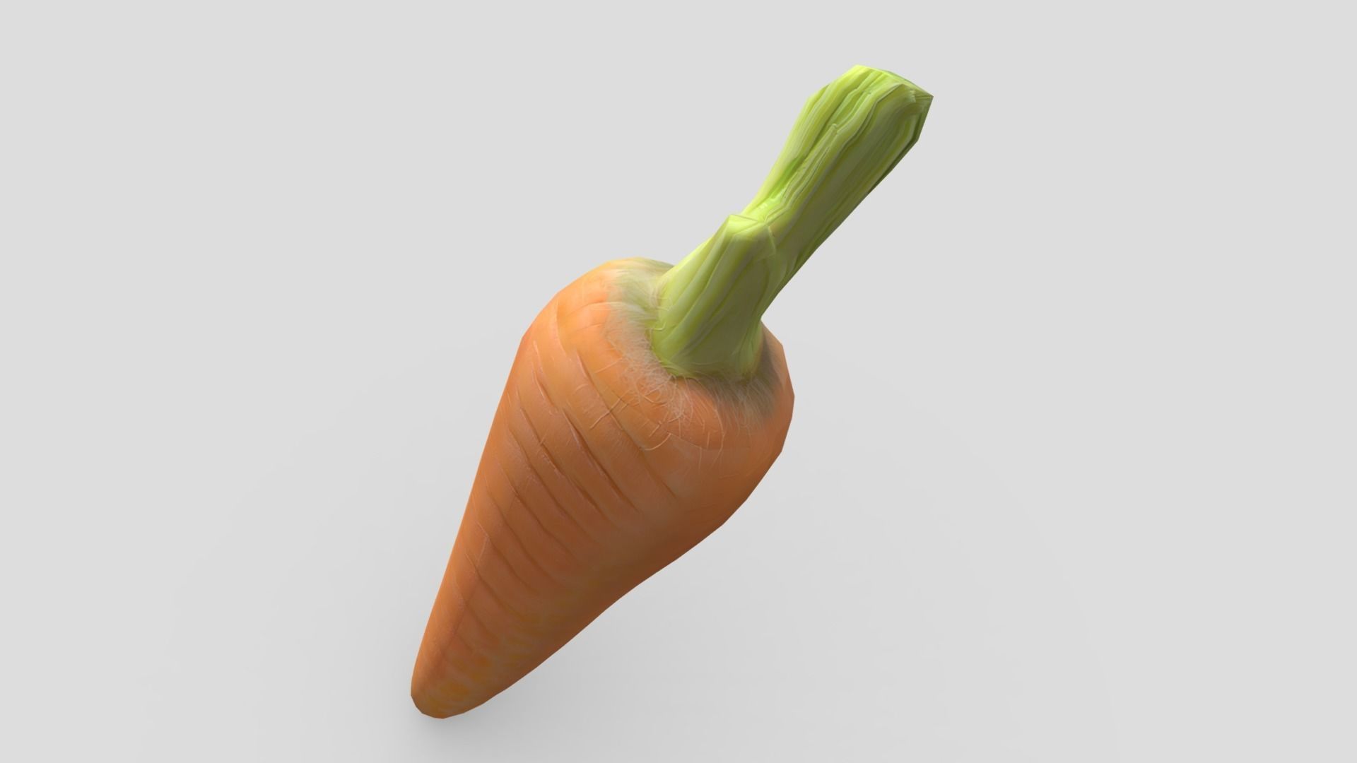 Carrot Low-poly 3D model_5