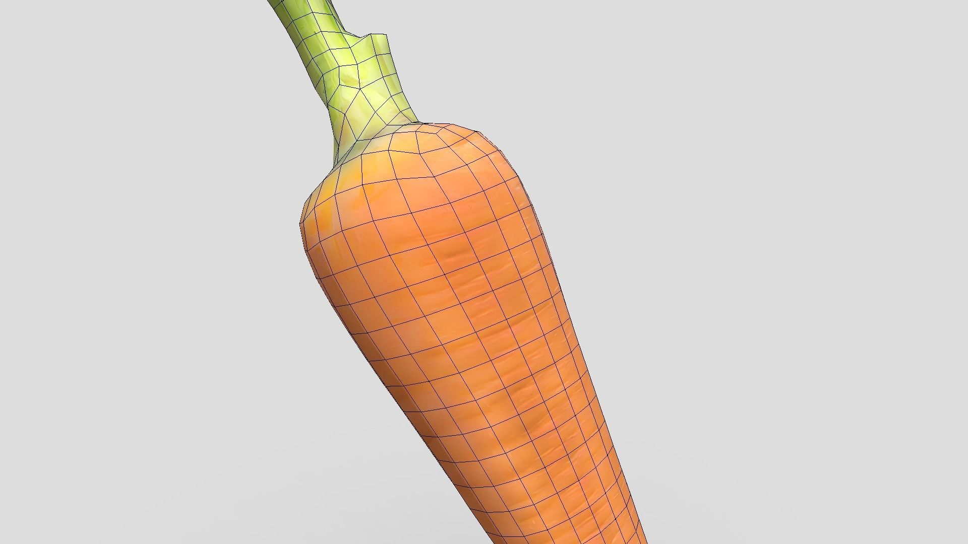 Carrot Low-poly 3D model_10