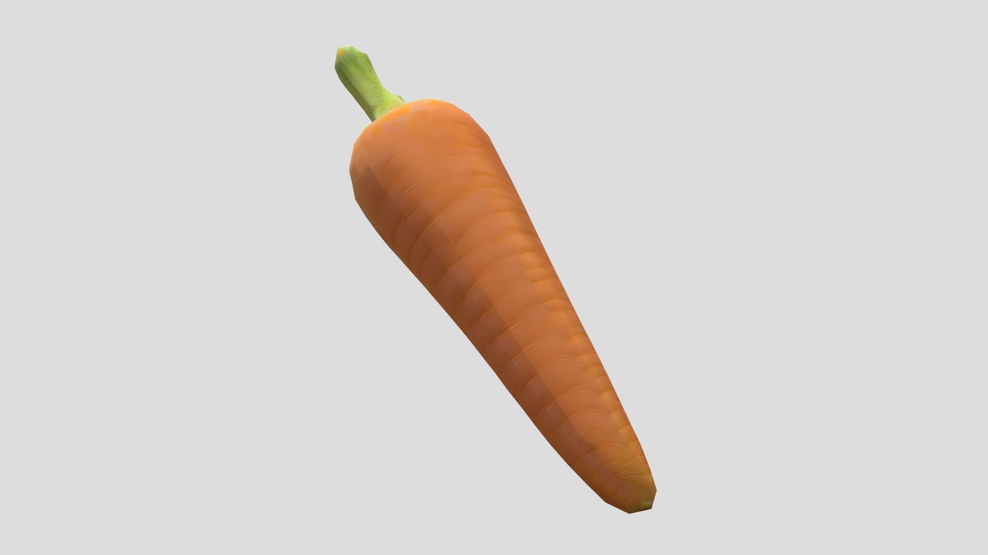 Carrot Low-poly 3D model_7